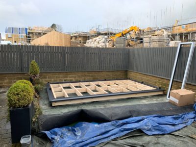 Cambridge Garden Room Used As Hair Dresser In Mid Construction